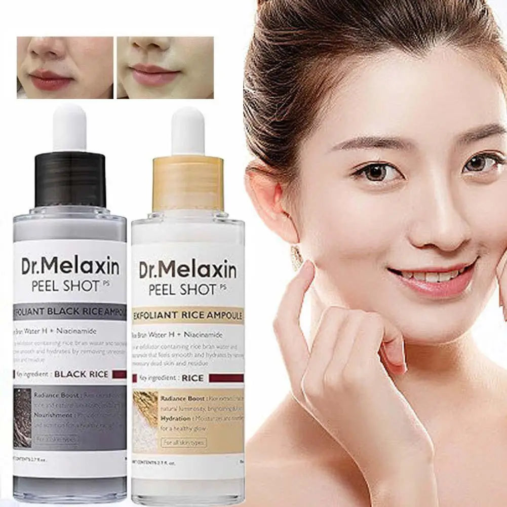 Dr.Melaxin Peel Shot – Dúo de Ampollas de Arroz Blanco y Negro