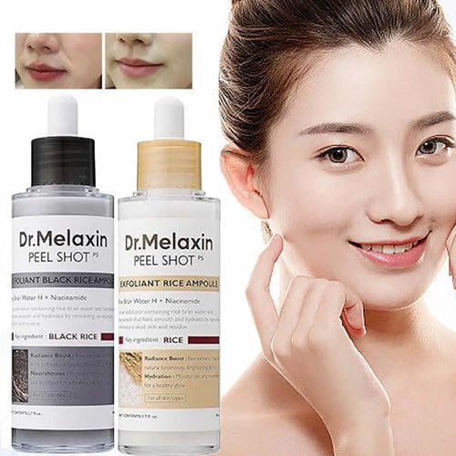 Dr.Melaxin Peel Shot – Dúo de Ampollas de Arroz Blanco y Negro