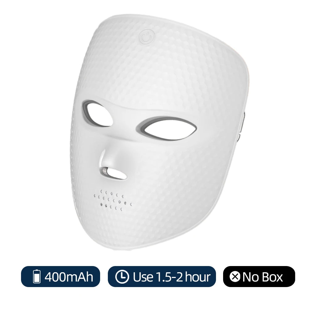 Mascarilla LED Inalámbrica de 7 Colores – Terapia de Fotones Antienvejecimiento y Reafirmante